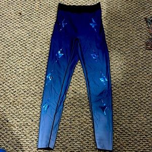Dark Blue Lightning Leggings
